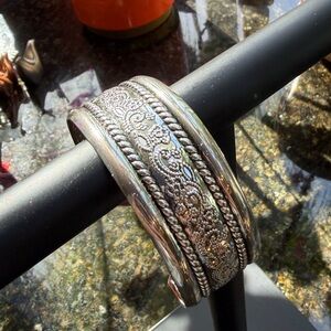 Ornate Silver Cuff Bracelet